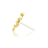 Noodle – Mini Serpent Curve – 14K Gold Threadless End - piercing - zone.com