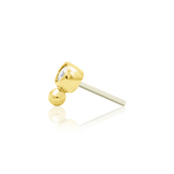 Olivia – CZ Bezel & Gold Bead – 14K Gold Threadless End - piercing - zone.com