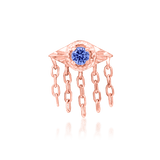 Organa – Tanzanite Gem Cluster – 14K Gold Threadless End - piercing - zone.com