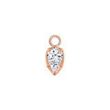 Ornament Pear Prong – 14K & 18K Gold Gemstone Charm - piercing - zone.com