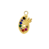 Paint Palette – 14K & 18K Gold Charm - piercing - zone.com