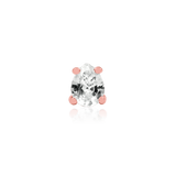 Pear - Cut – 14K Gold CZ Teardrop Threadless End - piercing - zone.com