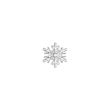 Petite Snowflake – 14K Gold Threadless & Threaded End - piercing - zone.com