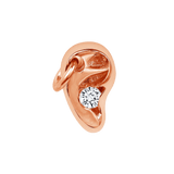 Pierced Ear with Gem – 14K/18K Gold Threadless End - piercing - zone.com