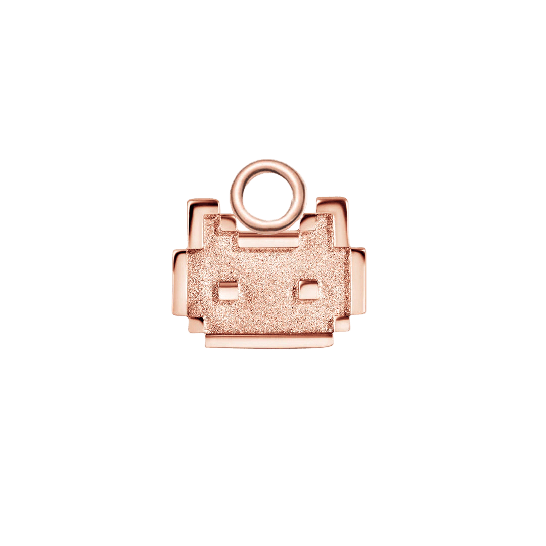 Pixel Cat – 14K & 18K Gold Charm - piercing - zone.com