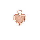 Pixel Heart – 14K & 18K Gold Charm - piercing - zone.com