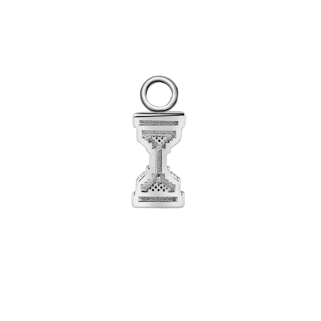 Pixel Hourglass – 14K & 18K Gold Charm - piercing - zone.com