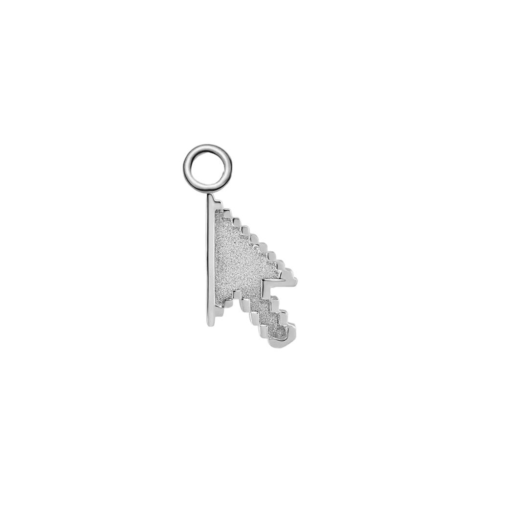 Pixel Mouse Cursor – 14K & 18K Gold Charm - piercing - zone.com
