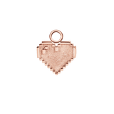 Pixel Shining Heart – 14K & 18K Gold Charm - piercing - zone.com
