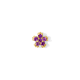 Pixie – 14K Gold Floral Birthstone Threadless End - piercing - zone.com