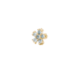 Pixie – 14K Gold Floral Birthstone Threadless End - piercing - zone.com