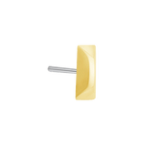 Pyramid Bar – 14K Gold Geometric Threadless End - piercing - zone.com