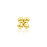 Quad - Bead – Minimalist Gold Cluster – 14K Gold Threadless End - piercing - zone.com