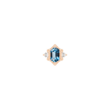 Reyna – London Blue Topaz – 14K Gold Threadless End - piercing - zone.com