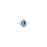 Reyna – London Blue Topaz – 14K Gold Threadless End - piercing - zone.com