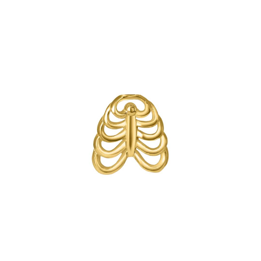 Rib Cage – 14K Gold Threadless & Threaded End - piercing - zone.com