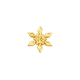 Rime Snowflake – 14K Gold Threadless & Threaded End - piercing - zone.com