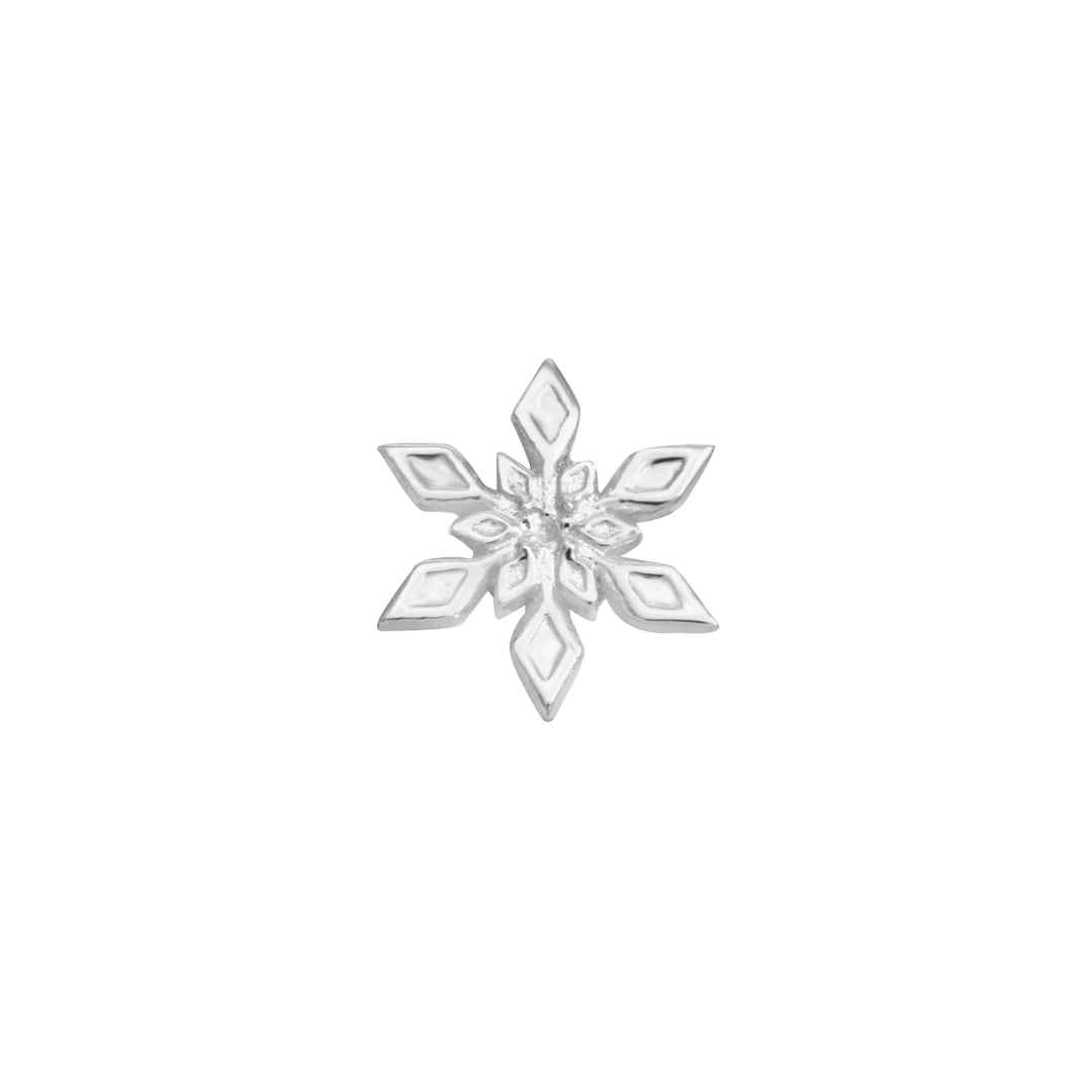 Rime Snowflake – 14K Gold Threadless & Threaded End - piercing - zone.com