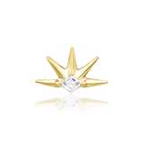 Risen – 14K Gold White CZ Threadless End - piercing - zone.com