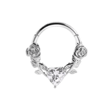 Romance Clicker with Heart Gem – 14K & 18K Gold - piercing - zone.com
