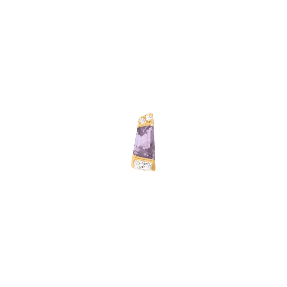 Saboteur – Amethyst – 14K Gold Threadless End - piercing - zone.com