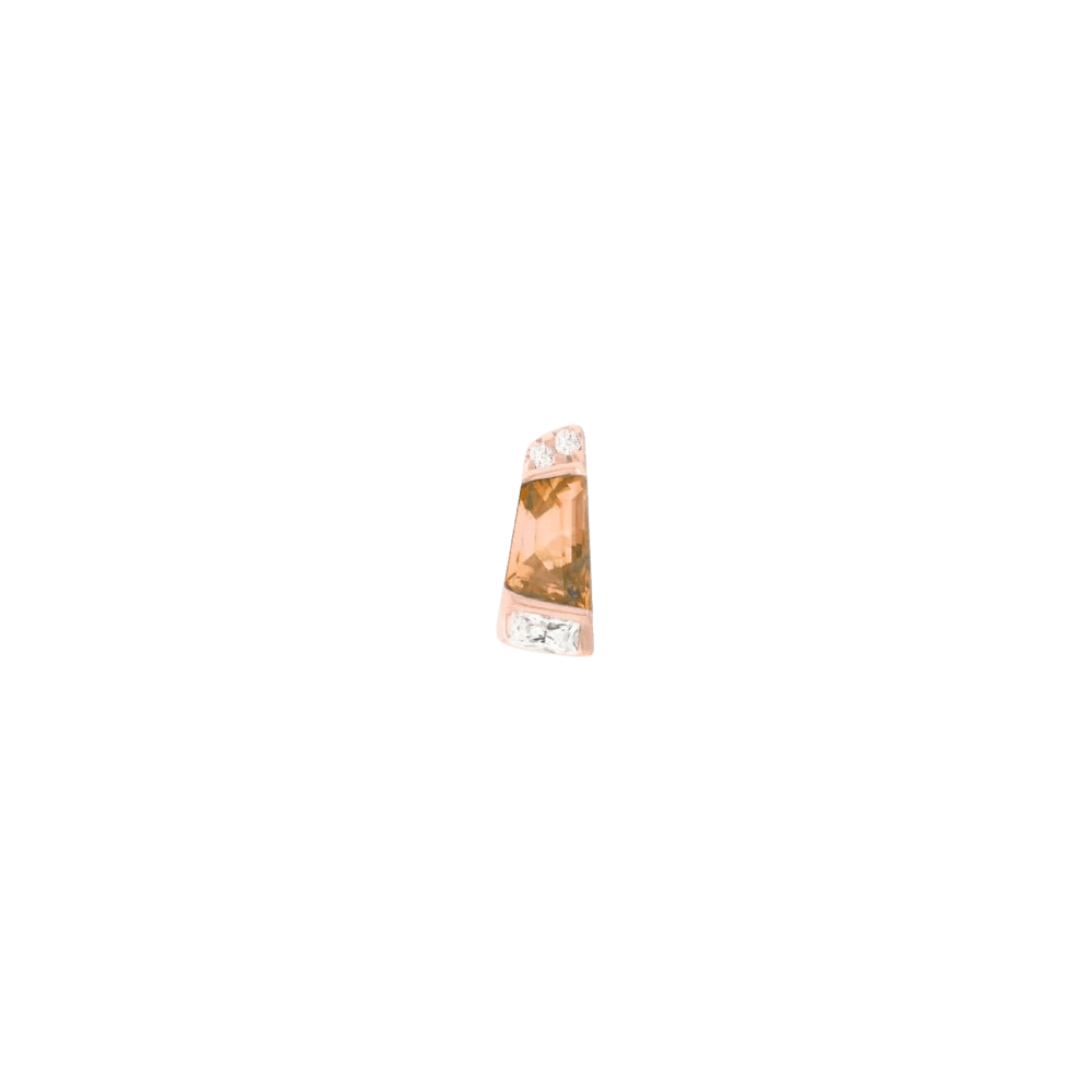 Saboteur – Orange Garnet – 14K Gold Threadless End - piercing - zone.com