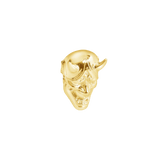 Samurai Mask – 14K Gold Threadless & Threaded End - piercing - zone.com