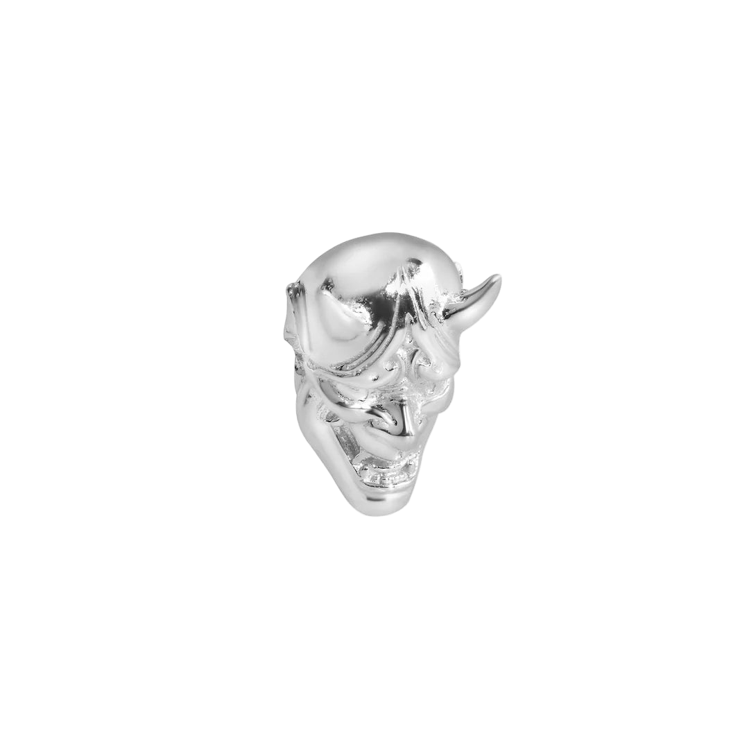 Samurai Mask – 14K Gold Threadless & Threaded End - piercing - zone.com