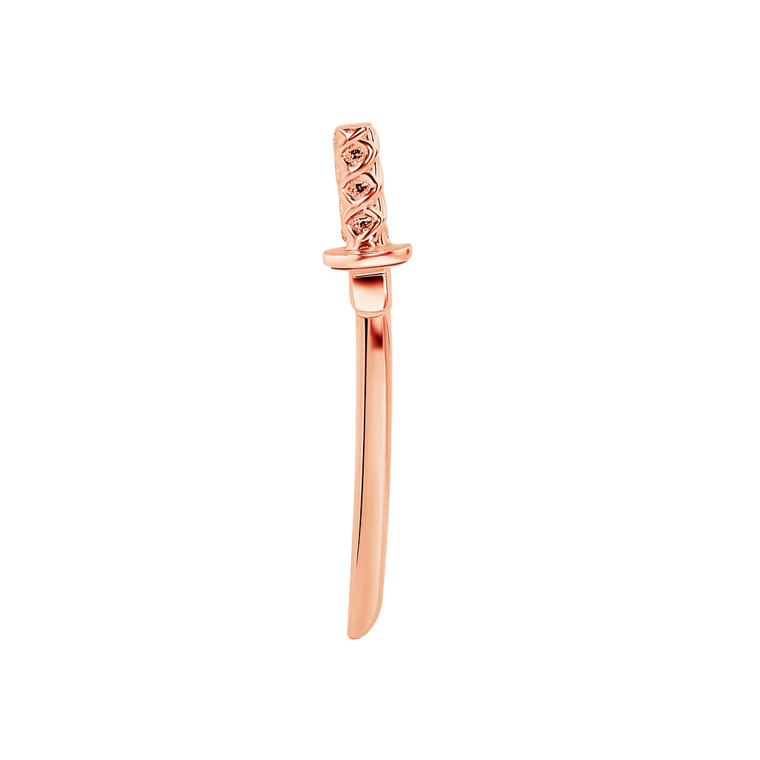 Samurai Sword – 14K Gold Threadless & Threaded End - piercing - zone.com