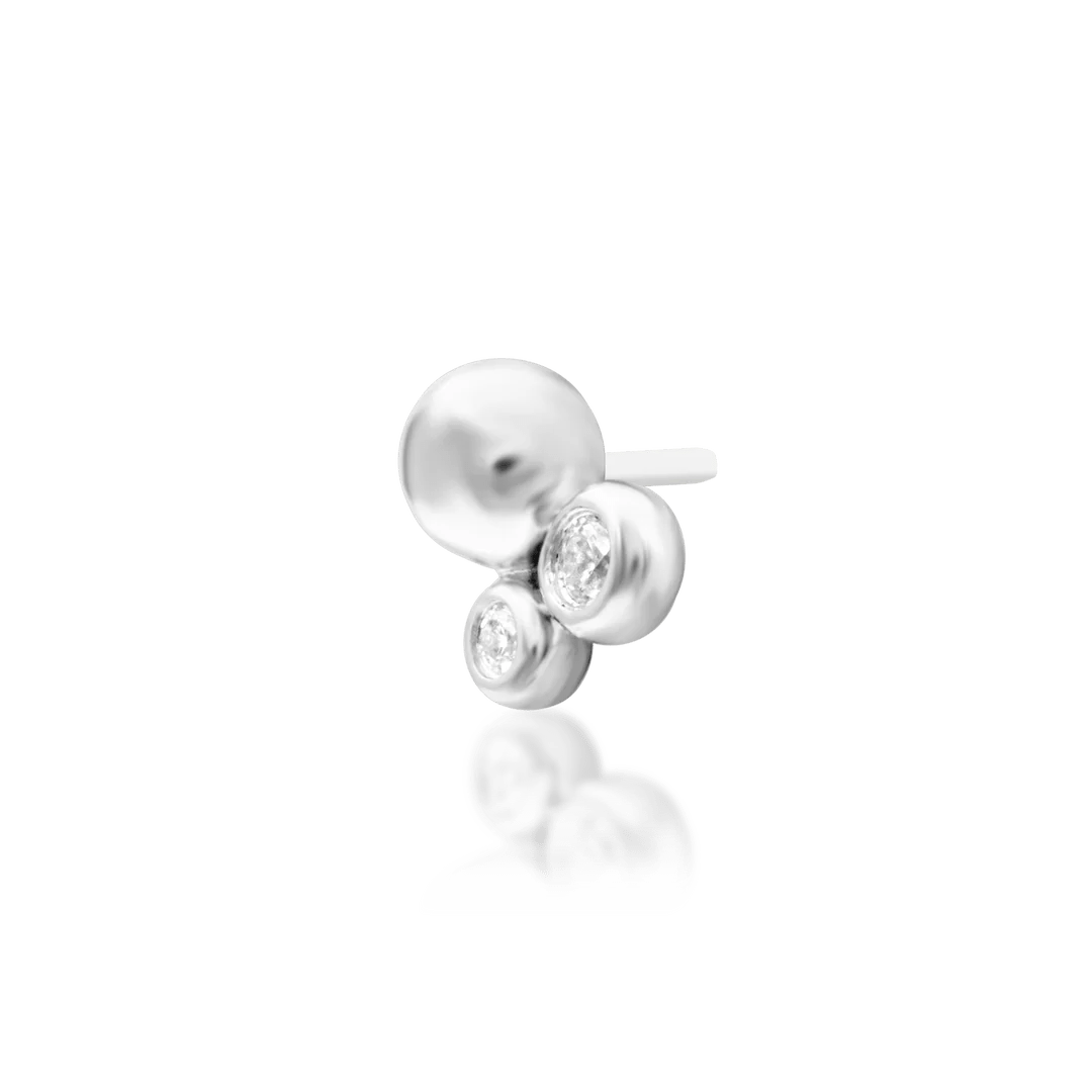 Sana – CZ Double Glow – 14K Gold Threadless End - piercing - zone.com