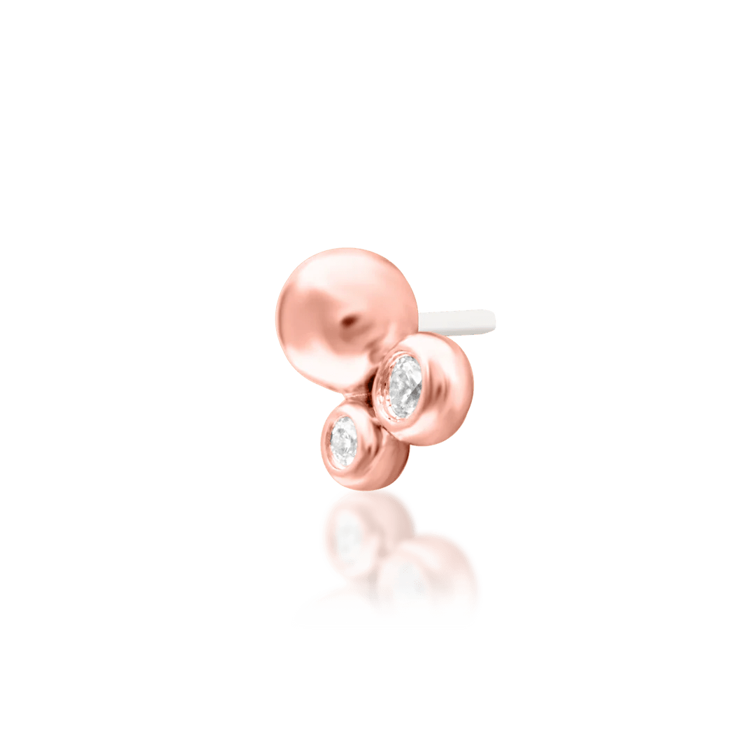 Sana – CZ Double Glow – 14K Gold Threadless End - piercing - zone.com