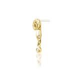 Saphira – White CZ Serpent – 14K Gold Threadless End - piercing - zone.com