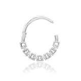 Sasha – Sculpted Teardrop – 14K Gold Threadless End - piercing - zone.com