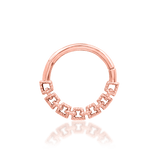 Sasha – Sculpted Teardrop – 14K Gold Threadless End - piercing - zone.com