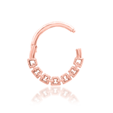 Sasha – Sculpted Teardrop – 14K Gold Threadless End - piercing - zone.com