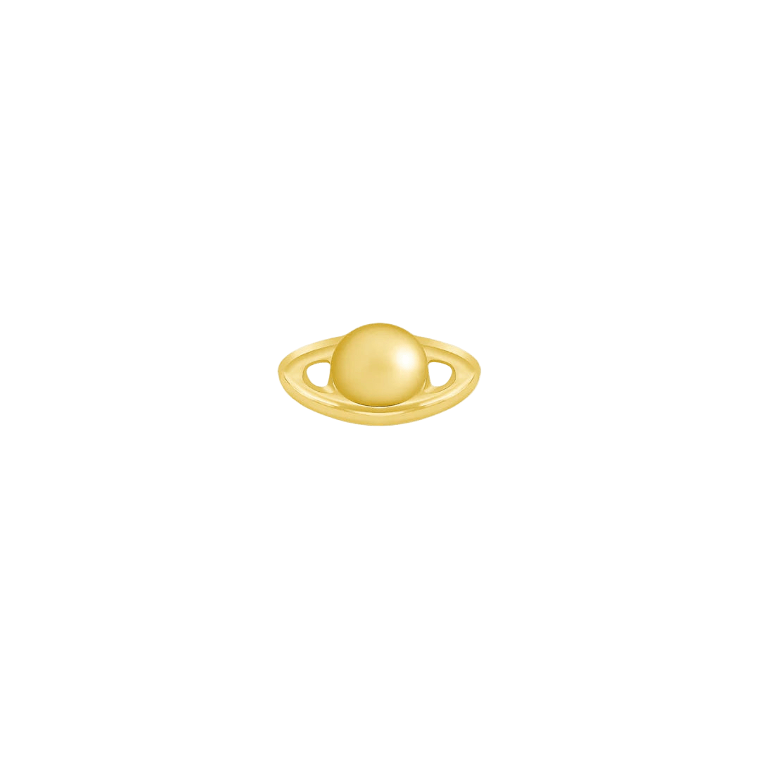 Saturn – 14K Gold Threadless & Threaded End - piercing - zone.com