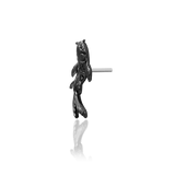 Scene Koi – Black Rhodium Fish – 14K Gold Threadless End - piercing - zone.com