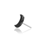 Scene Moon – Black Rhodium Crescent – 14K Gold Threadless End - piercing - zone.com