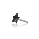 Scene Star – Black Rhodium – 14K Gold Threadless End - piercing - zone.com