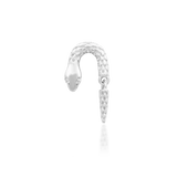 Serpentine – Twisting Serpent with CZ Eyes – 14K Gold Threadless End - piercing - zone.com