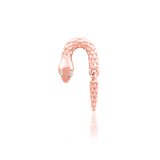 Serpentine – Twisting Serpent with CZ Eyes – 14K Gold Threadless End - piercing - zone.com