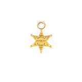 Sheriff’s Badge Charm – 14K & 18K Gold - piercing - zone.com