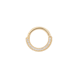 Showcase – CZ Pavé – 14K Gold Clicker Ring - piercing - zone.com