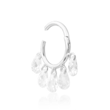 Sia – 5 CZ Fanburst – 14K Gold Threadless End - piercing - zone.com