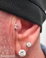 Skull Crossbone – Pirate Icon – 14K Gold Threadless End - piercing - zone.com