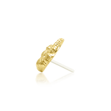 Sloth – Miniature Charm – 14K Gold Threadless End - piercing - zone.com