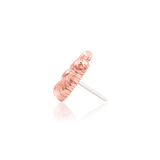 Sloth – Miniature Charm – 14K Gold Threadless End - piercing - zone.com