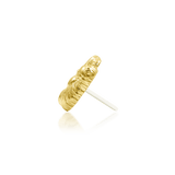 Sloth – Miniature Charm – 14K Gold Threadless End - piercing - zone.com
