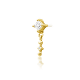 Soar – CZ Wing Silhouette – 14K Gold Threadless End - piercing - zone.com