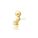 Spark – 14K Gold White CZ Threadless End - piercing - zone.com